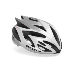 RUDY PROJECT KASK RUSH WHITE - SILVER (SHINY) [R: M 54-58]