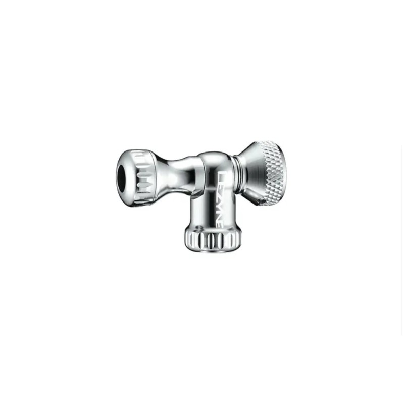 Końcówka do pompki na naboje CO2 LEZYNE Control Drive CNC srebrna
