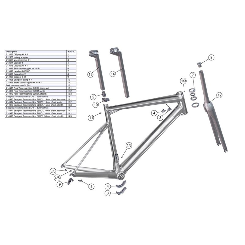 BMC Di2 plug kit # 1 - black
