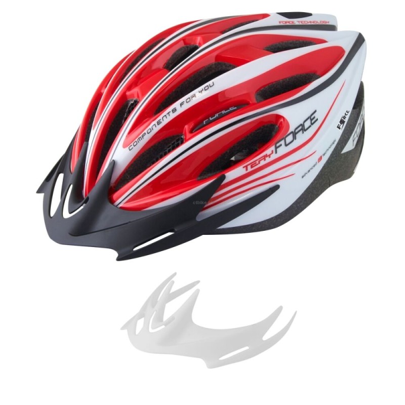 FORCE TERY Kask biało-czerwono-czarny L-XL 902724