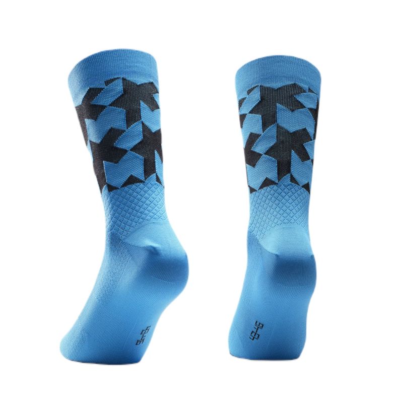 Skarpety ASSOS Monogram Socks EVO Cyber Blue II Skarpety ASSOS Monogram Socks EVO Cyber Blue II