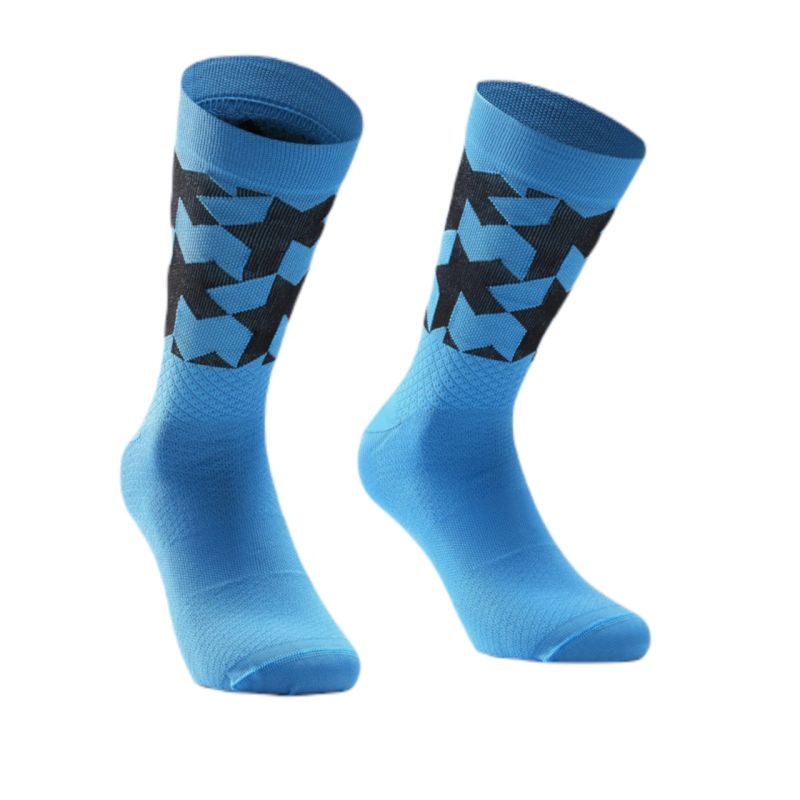 Skarpety ASSOS Monogram Socks EVO Cyber Blue II Skarpety ASSOS Monogram Socks EVO Cyber Blue II